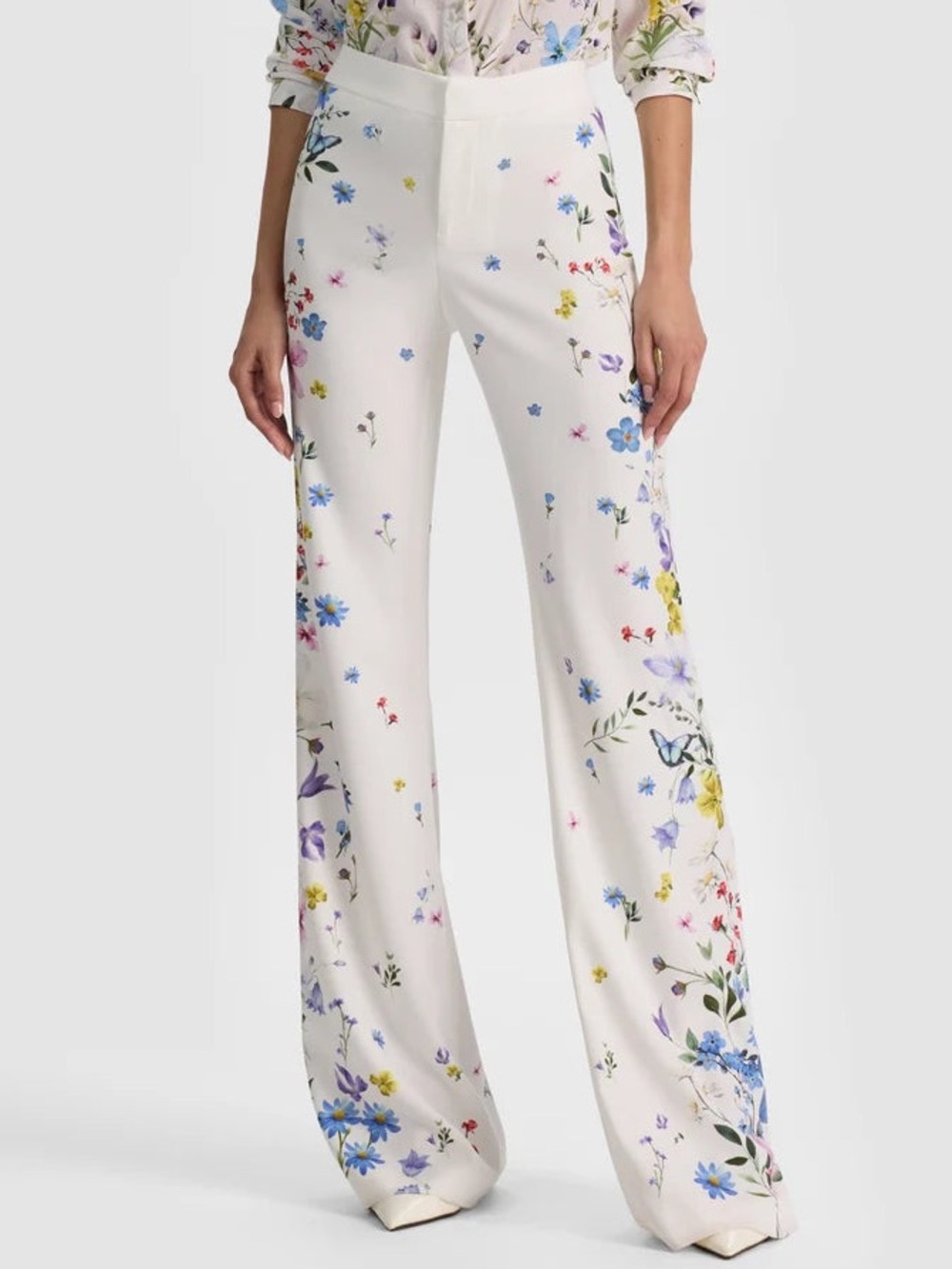 Alice + Olivia Andrew Pant- Twisting Vines off white - Picture 3 of 4